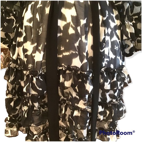 Bazaar by Casting Women's Sheer Ruffled Tunic - Picture 4 of 6